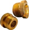 5 Core Mic Stand Adapter Pair 5/8 Male to 3/8 Female Screw Thread Conversion Connector for Microphone Stands Boom Arms Camera Tripod - MS ADP M GLD 2P