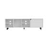 Conquest Tv Stand for TV¬¥s up 70", Four Open Shelves, Five Legs, White