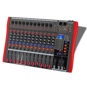 5 Core Audio Mixer 12 Channel DJ Sound Board w Bluetooth USB PC Recording Professional PA Analog Mixing Interface For Karaoke Singing Music Podcast Co