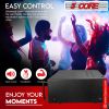 5 CORE Power Amplifier 40W RMS 300W Peak Amp With USB AUX & 3 Mic Input Stereo Receiver + Bass & Trebble Control Home Audio System Amplificador for In
