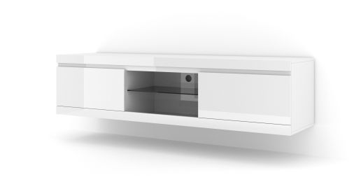 NET 180 TV STAND / 70,87 in white matt / white gloss