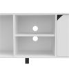 Conquest Tv Stand for TV¬¥s up 70", Four Open Shelves, Five Legs, White