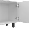 Conquest Tv Stand for TV¬¥s up 70", Four Open Shelves, Five Legs, White