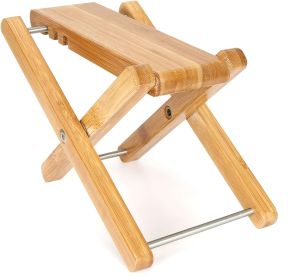 5 Core Guitar Foot Stool Wooden Height Adjustable Folding Leg Rest Portable Wood Classical Footrest - GFS WD