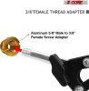 5 Core Mic Stand Adapter Pair 5/8 Male to 3/8 Female Screw Thread Conversion Connector for Microphone Stands Boom Arms Camera Tripod - MS ADP M GLD 2P
