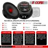 5 CORE 6.5 Inch Guitar Raw Speakers for Amplifier Cabinet 140W RMS 500W PMPO 8 Ohm -MR 6.5 BLT R 8oHM GTR