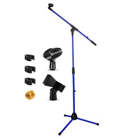 5 Core Tripod Mic Stand Floor Adjustable 18 to 72 Inches Sturdy Boom Arm Holder Microphone Stands Pedestal Para Microfono for Singing MS 080 SKY D-BLU