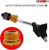 5 Core Mic Stand Adapter Pair 5/8 Male to 3/8 Female Screw Thread Conversion Connector for Microphone Stands Boom Arms Camera Tripod - MS ADP M GLD 2P