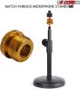 5 Core Mic Stand Adapter Pair 5/8 Male to 3/8 Female Screw Thread Conversion Connector for Microphone Stands Boom Arms Camera Tripod - MS ADP M GLD 2P
