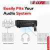 5 CORE Power Amplifier 40W RMS 300W Peak Amp With USB AUX & 3 Mic Input Stereo Receiver + Bass & Trebble Control Home Audio System Amplificador for In