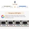 ON-TREND Extended, Minimalist Design TV stand with Color Changing LED Lights, Modern Universal Entertainment Center