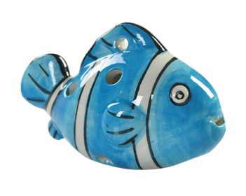 Musical Instrument Ocarina for Child Fish Ocarina; 6 Holes Blue