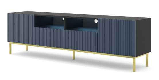 Ravenna B RTV 2D2S 79 in / 200 cm Black / Navy blue / legs Gold