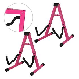 5 CORE Double Guitar Stand Floor 2Pcs Adjustable Heavy Duty A Frame Universal Folding Acoustic Electric Bass Mandolin Banjo Violin Holder Stands For O