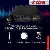 5 CORE Power Amplifier 40W RMS 300W Peak Amp With USB AUX & 3 Mic Input Stereo Receiver + Bass & Trebble Control Home Audio System Amplificador for In