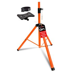 5 Core Speaker Stand Tripod Floor Adjustable Up to 48 Inch DJ Studio Monitor Stands Short Pole Mount - SS HD 1PK ORG 4FT