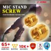 5 Core Mic Stand Adapter Pair 5/8 Male to 3/8 Female Screw Thread Conversion Connector for Microphone Stands Boom Arms Camera Tripod - MS ADP M GLD 2P