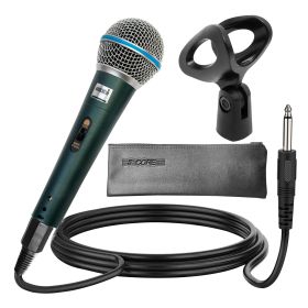 5 Core Premium Handheld Microphone Unidirectional Vocal Dynamic Cardioid Mic with Detachable 10ft XLR Cable Mic Clip Mesh Grille & ON/Off Switch Suite