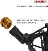 5 Core Mic Stand Adapter Pair 5/8 Male to 3/8 Female Screw Thread Conversion Connector for Microphone Stands Boom Arms Camera Tripod - MS ADP M GLD 2P