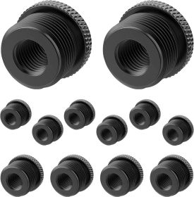5 Core Mic Stand Adapter 12 Pieces 5/8 Male to 3/8 Female Screw Thread Conversion Connector for Microphone Stands Boom Arms Camera Tripod - MS ADP M B