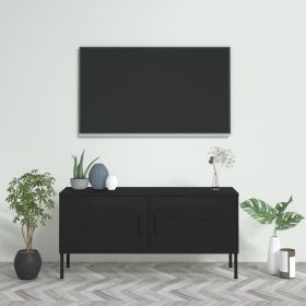 TV Stand Black 41.3"x13.8"x19.7" Steel