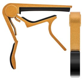 5 CORE Capo Acoustic Electric Guitar 6 String Kapo Quick And Easy Adjustment Classic Clip For Banjo Mandolin Or Ukulele Capotraste Para Guitarra - CAP (PRODUCT: Guitar Capo Gold)