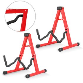 5 CORE Double Guitar Stand Floor Adjustable Heavy Duty A Frame Universal Folding Acoustic Electric Bass Mandolin Banjo Violin Holder Stands For On Sta (SKU: 2 PCS)
