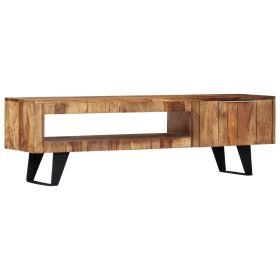 TV Stand 55.1"x11.8"x15.7" Solid Wood Sheesham (Color: Brown)