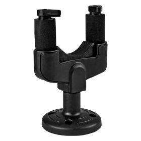 5 CORE Guitar Wall Mount Hanger Hook with Metal Base Soft Padding Adjustable Rotatable Holder for Acoustic Classical Electric Bass Guitars - GH ABS (black: 1PC Wall Mounted Guitar Hanger)