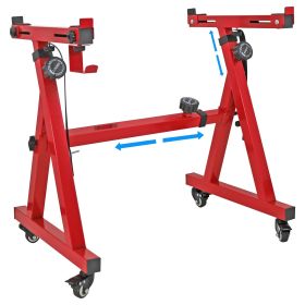 5 CORE Keyboard Stand Riser Z Style Height Width Adjustable Portable Heavy Duty Music Stands Holder for Kids and Adults Fits 54 to 88 Key Electric Pia (SKU: KS Z1 RED HD WHLS)
