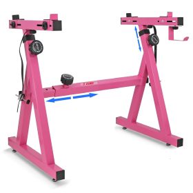 5 CORE Keyboard Stand Riser Z Style Height Width Adjustable Portable Heavy Duty Music Stands Holder for Kids and Adults Fits 54 to 88 Key Electric Pia (SKU: KS Z1 BPNK HD)