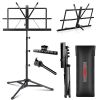 5 Core Music Stand 2 in 1 Dual Use Sheet Music Professional Portable Adjustable 27.6-67 Inch Folding Music Note Holder Tripod Stands - MUS FLD 4S