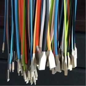 Steel Cable Connectors And Super Strong Charging Cable For Your Smart Gadgets (Type: Samsung - MicroUsb, Color: Orange)