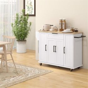Kitchen Cart/Storage cabinet (Color: as picture)