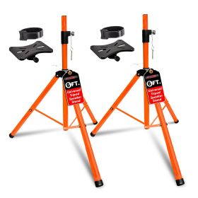 5 Core Speaker Stand Tripod Floor Heavy Duty Adjustable Up to 72 Inch DJ Studio Monitor Stands Pole Mount - SS HD ORG WOB (SKU: SS HD 2PK ORG WOB)
