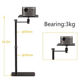 Video Projector Tripod Floor Projector Support Stand Metal Holder Adjustable 360 Rotating for Home Film Projector Bracket (Color: C Type)