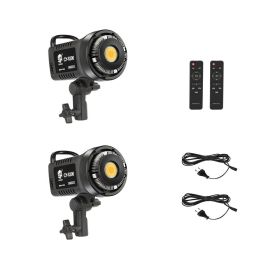 100W Photography LED Video Light Daylight-Balanced Sun Lamp for Softbox Lighting Portrait Flash Studio Accessories Youtube Live (Color: 2pcs 100W Lamp)