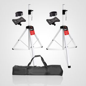 5 Core Speaker Stand Tripod Floor Heavy Duty Adjustable Up to 72 Inch DJ Studio Monitor Stands Pole Mount - SS HD WH BAG (Qty: SS HD 2PK WH BAG)
