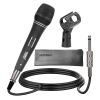 5 CORE Professional Dynamic Vocal Microphone Neodymium Cardioid Unidirectional Handheld Mic for Singing Karaoke Steel Mesh Grille Metal Body With ON O