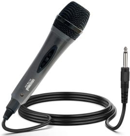 5 CORE Microphone Dynamic Vocal Handheld Mic Cardioid Unidirectional Microfono w On Off Switch + XLR Audio Cable for Singing Karaoke Public Speaking & (Color: Black)