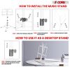 5 Core Music Stand 2 in 1 Dual Use Sheet Music Professional Portable Adjustable 27.6-67 Inch Folding Music Note Holder Tripod Stands - MUS FLD 4S
