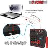 5 Core Audio Interface Mixer 4 Channel PC XLR Bluetooth USB DJ Music Podcast Karaoke Sound Board - MX 4CH
