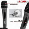 5 CORE Microphone Dynamic Vocal Handheld Mic Cardioid Unidirectional Microfono w On Off Switch + XLR Audio Cable for Singing Karaoke Public Speaking &