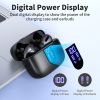 Bluetooth Headphones True Wireless Earbuds LED Power Display Earphones with Wireless Charging Case IPX5 Waterproof in-Ear Earbuds with Mic for TV Smar