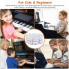 Piano Keyboard Stickers Removable Piano Key Labels PVC Piano Notes Guide without Glue for Beginners Kids