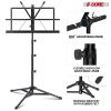 5 Core Music Stand 2 in 1 Dual Use Sheet Music Professional Portable Adjustable 27.6-67 Inch Folding Music Note Holder Tripod Stands - MUS FLD 4S