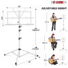 5 Core Music Stand 2 in 1 Dual Use Sheet Music Professional Portable Adjustable 27.6-67 Inch Folding Music Note Holder Tripod Stands - MUS FLD 4S
