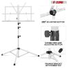 5 Core Music Stand 2 in 1 Dual Use Sheet Music Professional Portable Adjustable 27.6-67 Inch Folding Music Note Holder Tripod Stands - MUS FLD 4S