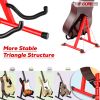 5 CORE Double Guitar Stand Floor Adjustable Heavy Duty A Frame Universal Folding Acoustic Electric Bass Mandolin Banjo Violin Holder Stands For On Sta