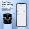 Bluetooth Headphones True Wireless Earbuds LED Power Display Earphones with Wireless Charging Case IPX5 Waterproof in-Ear Earbuds with Mic for TV Smar